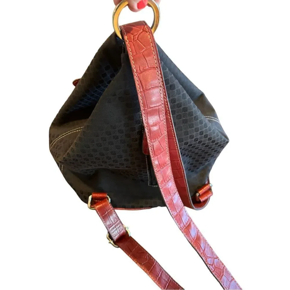 Nine & Company Unique Leather and Canvas Backpack